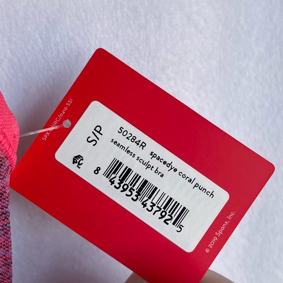 SPANX NWT SpaceDye Coral Punch Sports Bra - Picture 6 of 6